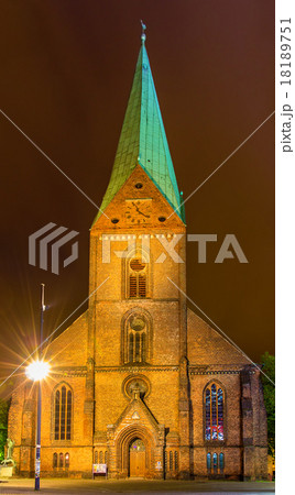 Night view of St. Nikolai Church in Kiel, Germany Night view of St. Nikolai Church in Kiel, Germany 18189751