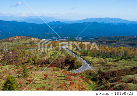 志賀草津道路からの草津温泉の眺め 18190722