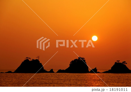 加茂島と夕日3 加茂島と夕日3 18191011