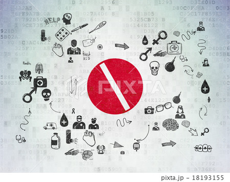 Medicine concept: Pill on Digital Paper background 18193155