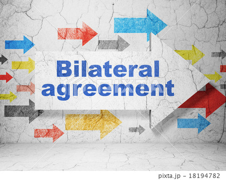 Insurance concept: arrow with Bilateral Agreement 18194782
