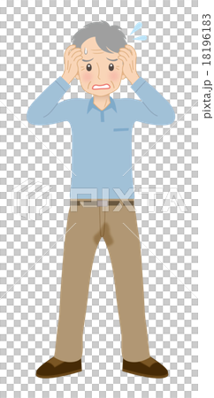尿漏れ_老人_男性 18196183