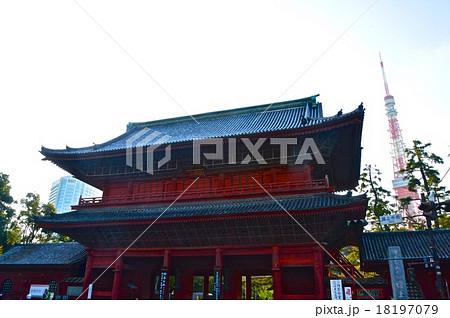 増上寺の「三解脱門」・東京タワー（東京都港区芝公園） 18197079