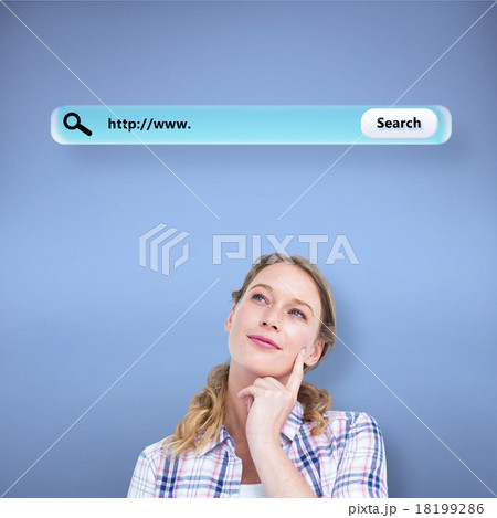 Composite image of thoughtful pretty hipster Composite image of thoughtful pretty hipster 18199286