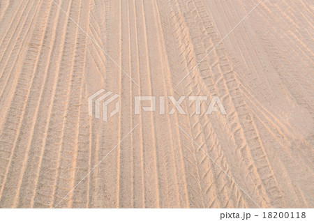 Car tracks on sand Car tracks on sand 18200118