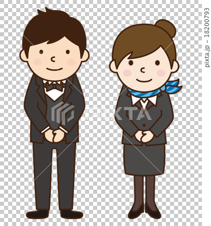 コンシェルジュのイラスト素材