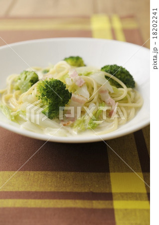 フライパン一つで作る簡単クリームパスタ 18202241