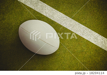 Composite image of close-up of rugby ball 18204114