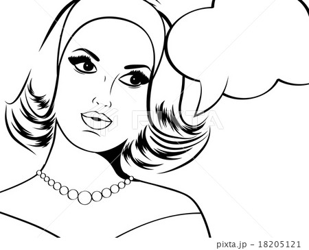 Pop Art illustration of woman Pop Art illustration of woman 18205121