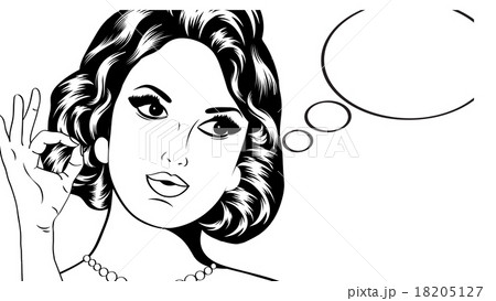 Pop Art illustration of woman Pop Art illustration of woman 18205127