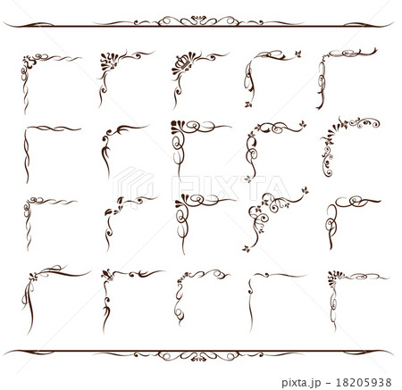 decorative gold frame set Vector decorative gold frame set Vector 18205938