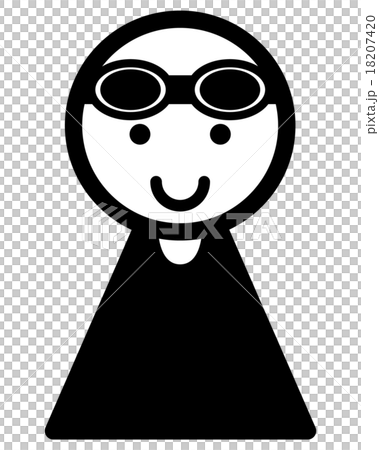 游泳女孩單色 18207420