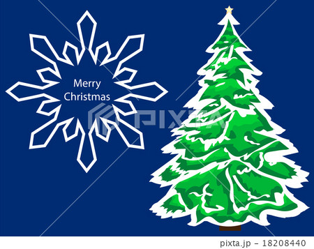 Merry Christmas snowflake green spruce Merry Christmas snowflake green spruce 18208440