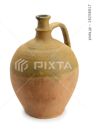 clay jug isolated on white clay jug isolated on white 18208817