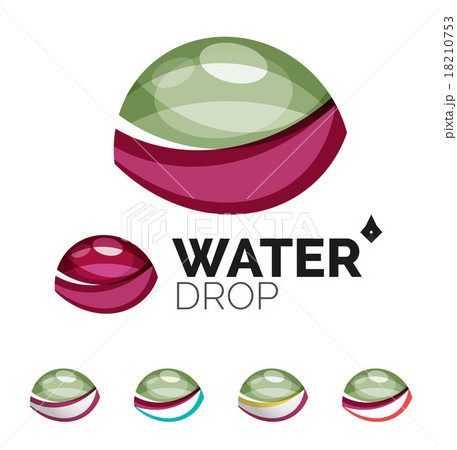 Set of abstract eco water icons, business logotype 18210753