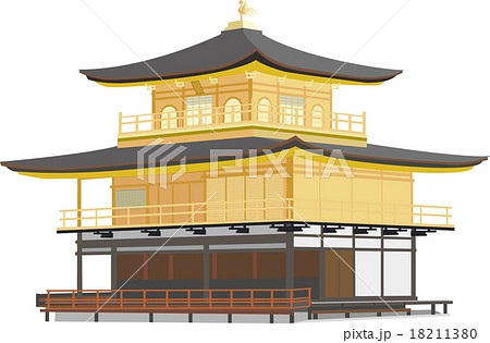 金閣寺のイラスト素材
