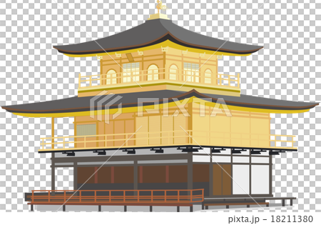 金閣寺のイラスト素材