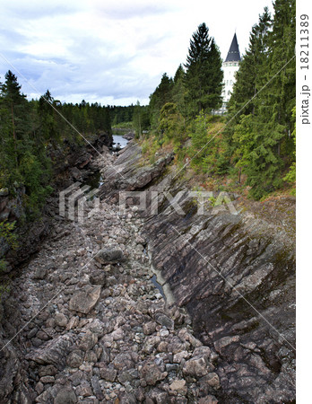 Finland. Imatra. Dry Riverbed of Vuoksa River Finland. Imatra. Dry Riverbed of Vuoksa River 18211389