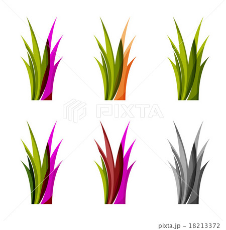 Set of abstract eco plant icons, business logotype 18213372