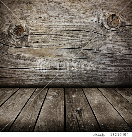 old room with wooden wall  18216494