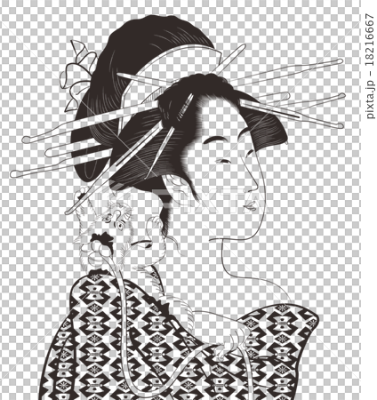 Ikko Sakaechang Guo Medium beauty mirror image illustration 18216667