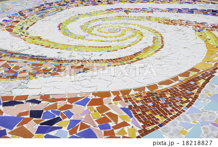 Floor decoration with Mosaic and ceramic tiles Floor decoration with Mosaic and ceramic tiles 18218827