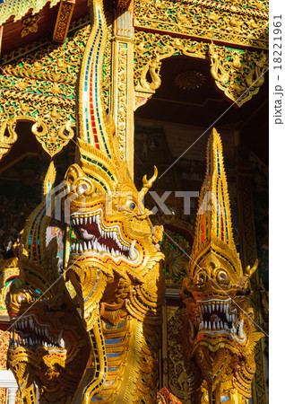 Naga snake statue near Buddhist temple 18221961