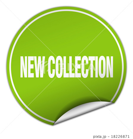 new collection round green sticker on white 18226871