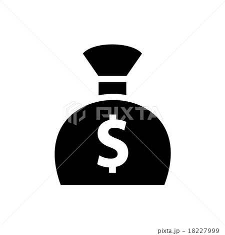 Money bag black icon 18227999