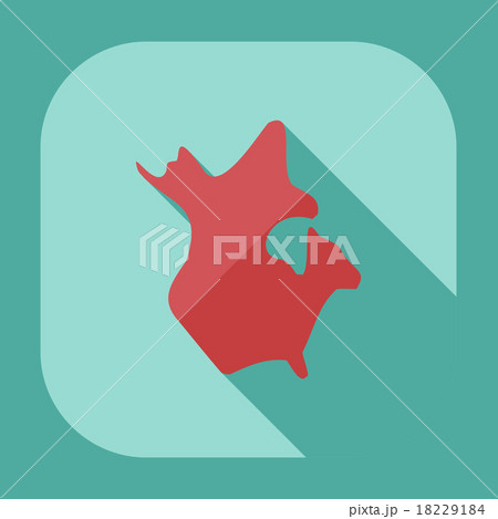 Flat modern design with shadow icons map of Canada Flat modern design with shadow icons map of Canada 18229184