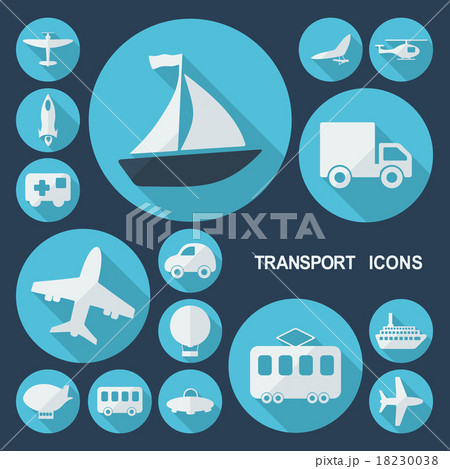Flat concept, set modern design transportation Flat concept, set modern design transportation 18230038