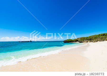 沖縄、海、ビーチ、風景 18230772