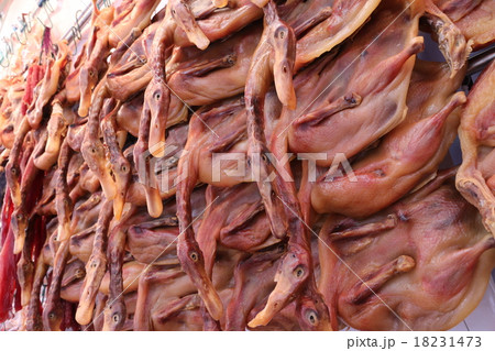 アヒルの干し肉の写真素材
