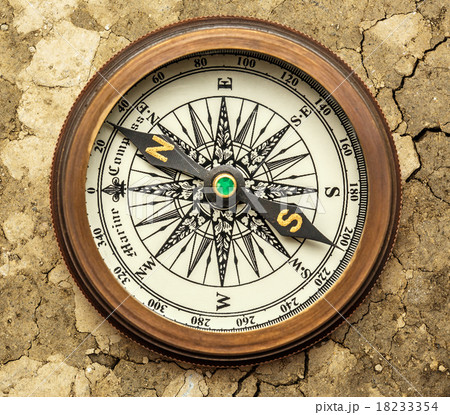 Vintage brass compass 18233354