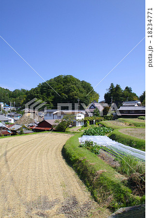 ノスタルジックな西宮市北部にある船坂峠の集落 / 初秋 / 収穫の季節 / 兵庫県西宮市山口町船坂  18234771