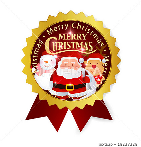 クリスマス　サンタ　メダル　アイコン  18237328