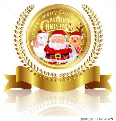 クリスマス　サンタ　メダル　アイコン  18237329