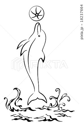 Dolphin, Waves and Ball Contours Dolphin, Waves and Ball Contours 18237664