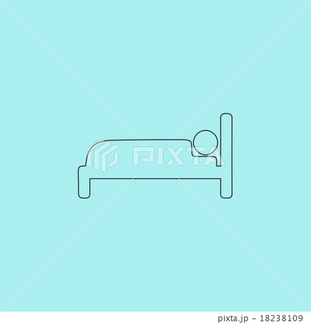 Human in bed sign icon.  Human in bed sign icon.  18238109