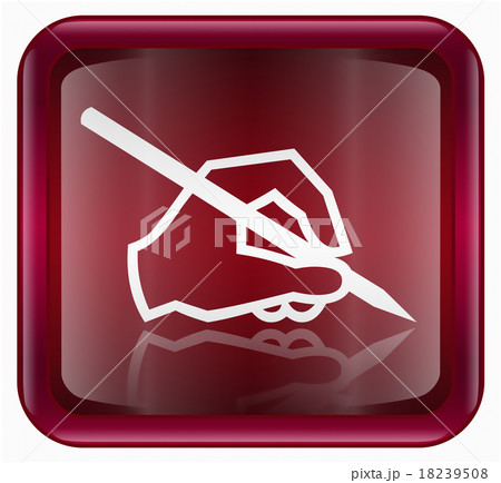 email icon red, isolated on white background 18239508