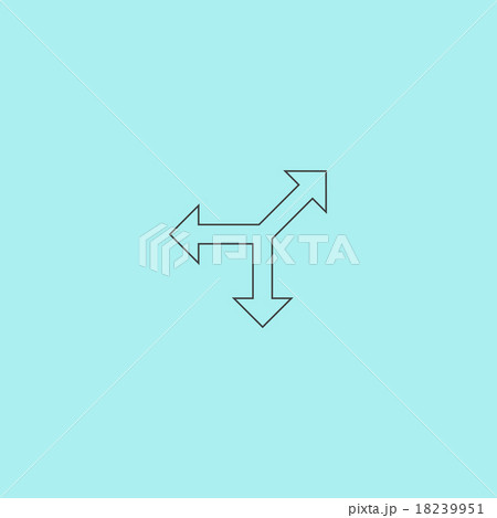Three-way direction arrow 18239951