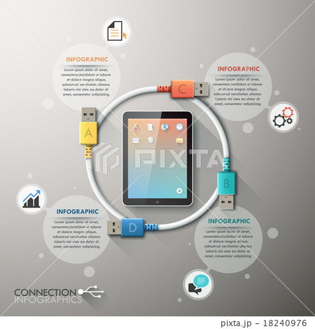 Business connection infographics template Business connection infographics template 18240976