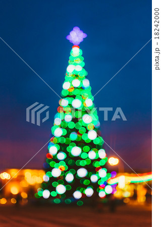 New Year Boke Lights Xmas Christmas Tree And New Year Boke Lights Xmas Christmas Tree And 18242000