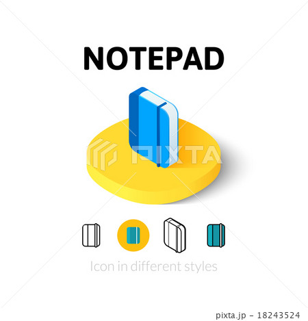 Notepad icon in different style Notepad icon in different style 18243524