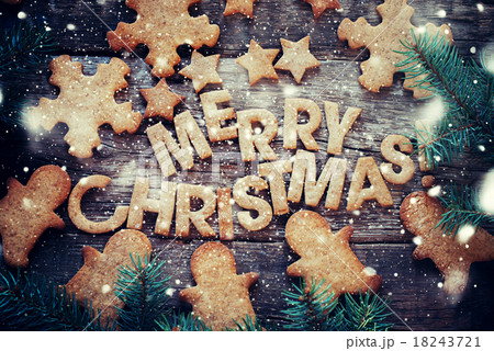 Letters Merry Christmas. Figures Cookies Letters Merry Christmas. Figures Cookies 18243721