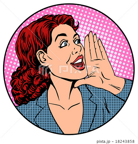 Woman businesswoman calling advertises agitates 18243858