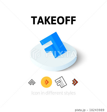 Takeoff icon in different style 18243989