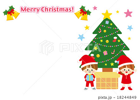 クリスマスカード イラスト 可愛いのイラスト素材 18244849 Pixta