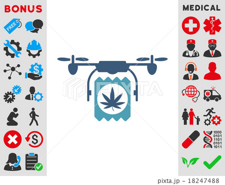 Drugs Drone Delivery Icon Drugs Drone Delivery Icon 18247488