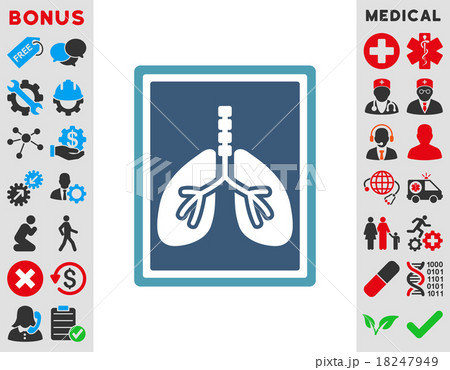 Lungs X-Ray Photo Icon Lungs X-Ray Photo Icon 18247949